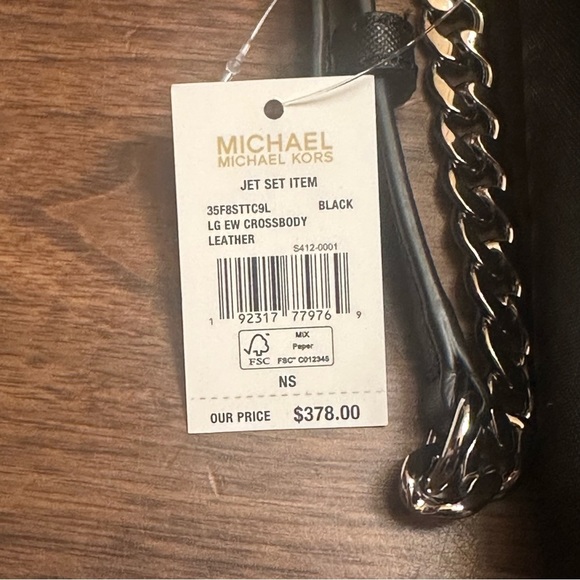 Michael Kors Jet Set Travel Large East/West Crossbody Black Purse NWT - Picture 5 of 13